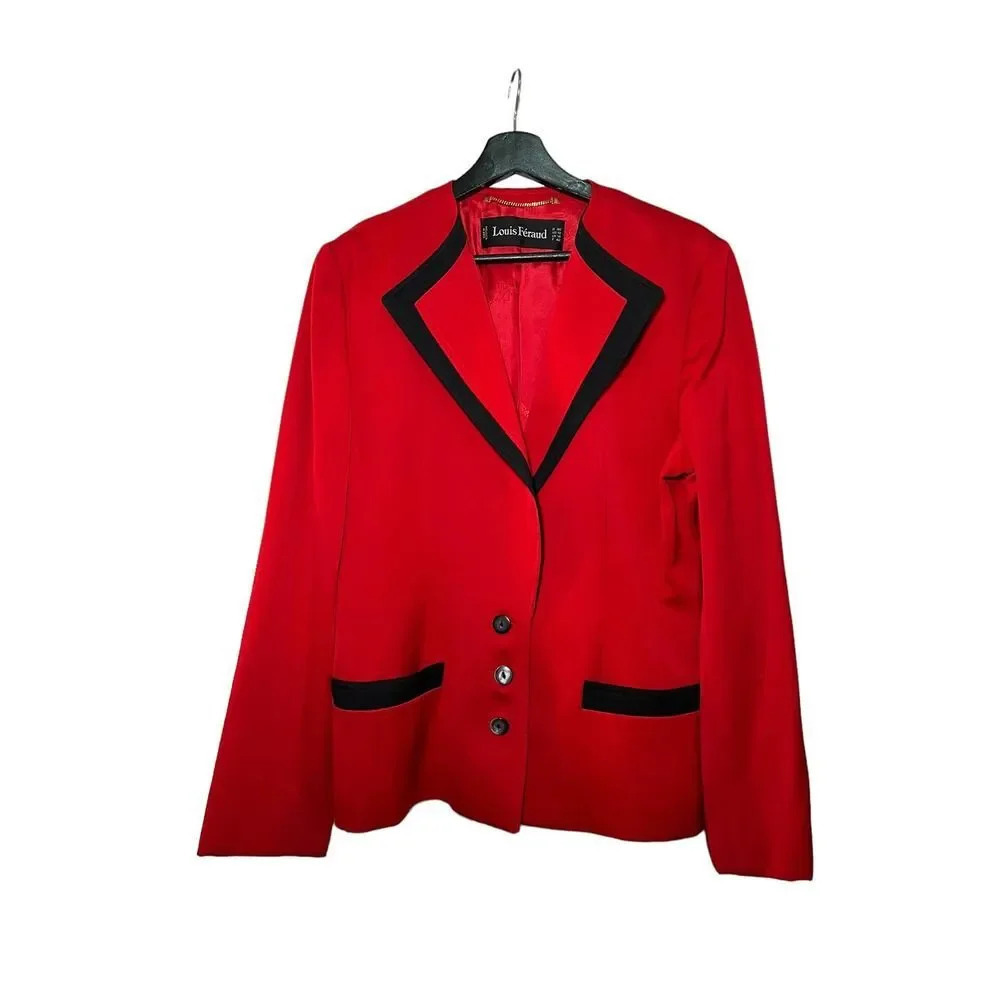 Louis Feraud Red black Blazer